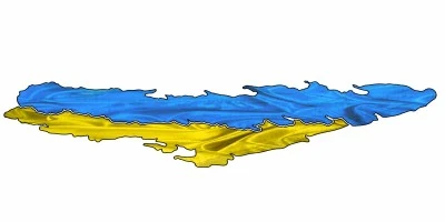 Camper Aufkleber Fahne Ukraine