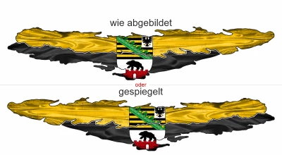 Die Flagge von Sachsen-Anhalt - Ansicht Ausrichtung