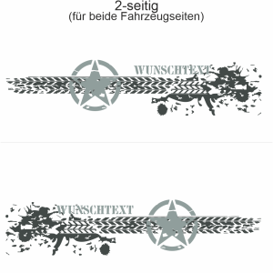Camper Aufkleber United States Army Stern | Set für beide Fahrzeugseiten