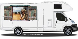 Autoaufkleber Eigenes Foto mit Fenster auf Fahrzeugseite von Camper