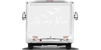 Camperaufkleber Ab ans Meer