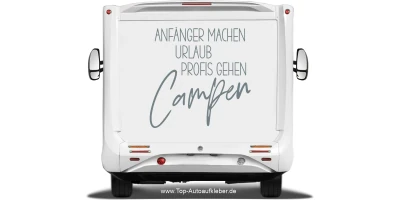 Camperaufkleber Anfänger machen Urlaub