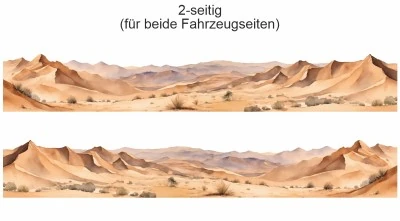 Camperaufkleber Wüstenlandschaft - Ansicht zweiseitig