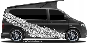 Mobile Preview: Campervan Klebefolie Camouflage Design | Set für beide Fahrzeugseiten