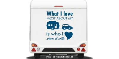 Caravanaufkleber What I love