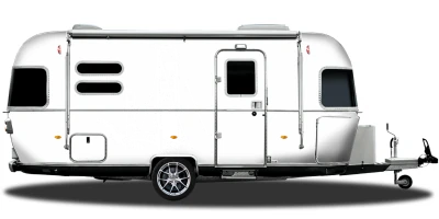 Wohnmobilaufkleber Golden Gate Bridge auf hellem Wohnwagen - Ansicht Farbauswahl