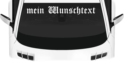 Heckscheibenaufkleber Wunschtext | 16