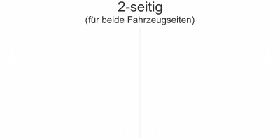 Design Pusteblume mit Vogelschwarm | Set für beide Fahrzeugseiten