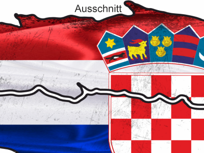 Flagge Kroatien - Ansicht Ausschnitt