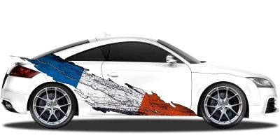 Autoaufkleber Frankreich Flagge Trikolore