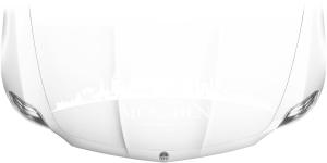 Haubenaufkleber Skyline München
