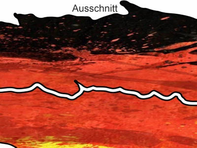 Fahne von Deutschland - Ansicht Ausschnitt