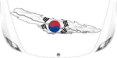 Heckaufkleber Fahne von Südkorea