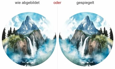 Heckaufkleber Gebirge Aquarell (in 7 Varianten erhältlich)
