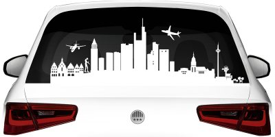 Heckscheibenaufkleber Skylines von Städten