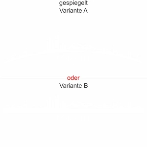 Heckscheibenaufkleber Skyline Hessen - gespiegelt - Ansicht Farbauswahl - Varianten A und B
