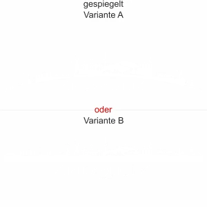 Heckscheibenaufkleber Skyline Niedersachsen - gespiegelt - Ansicht Farbauswahl - Varianten A und B