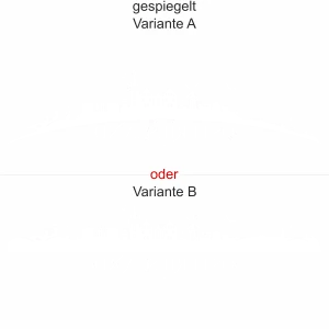 Heckscheibenaufkleber Skyline Ostfriesland - gespiegelt - Ansicht Farbauswahl - Varianten A und B