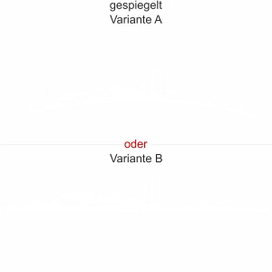 Heckscheibenaufkleber Skyline Sachsen - gespiegelt - Ansicht Farbauswahl - Varianten A und B