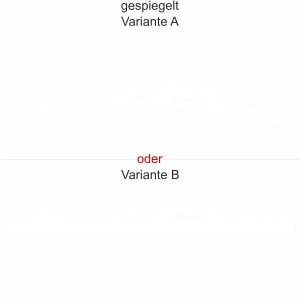 Heckscheibenaufkleber Skyline Sachsen-Anhalt - gespiegelt - Ansicht Farbauswahl - Varianten A und B