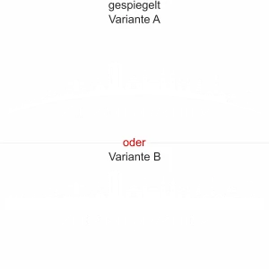 Heckscheibenaufkleber Skyline Schleswig-Holstein - gespiegelt - Ansicht Farbauswahl - Varianten A und B