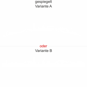 Heckscheibenaufkleber Skyline Thüringen - gespiegelt - Ansicht Farbauswahl - Varianten A und B