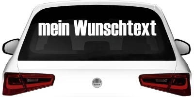 Heckscheibenaufkleber Wunschtext | 28