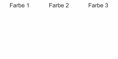 Klebefolie für die Heckscheibe mit buntem Blumenornament - Ansicht Farbauswahl