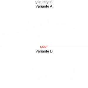 Heckscheibenaufkleber Skyline Ruhrgebiet - gespiegelt - Ansicht Farbauswahl - Varianten A und B
