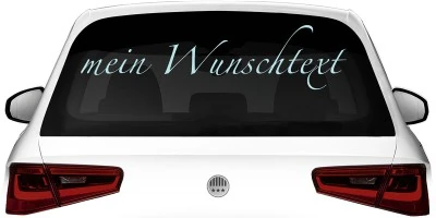 Wunschtext Aufkleber für die Heckscheibe