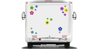 Hippie Flower Power Blüten Aufkleber Set