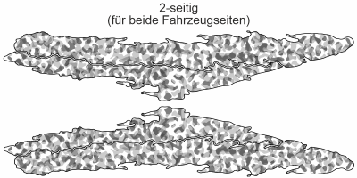 Auto Klebefolie Camouflage Design | Set für beide Fahrzeugseiten