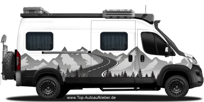 Klebefolie Passstraße | Set für beide Fahrzeugseiten