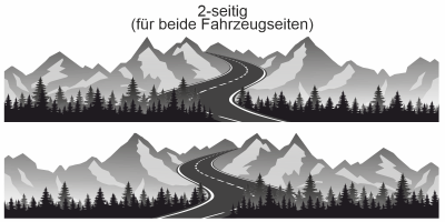 Klebefolie Passstraße | Set für beide Fahrzeugseiten