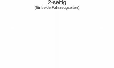 Autoaufkleber mit Pusteblume für beide Seiten - Ansicht zweiseitig für beide Fahrzeugseiten und Farbauswahl