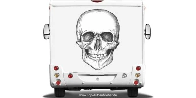 Dekoraufkleber mit Totenkopf