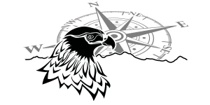Mobile Preview: Adler und Kompass als Aufkleber für die Motorhaube