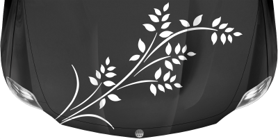 Motorhaubenaufkleber Blätterzweig