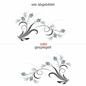 Motorhaubenaufkleber Blumenornament