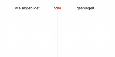 Motorhaubenaufkleber Gletscherbach in der Bergwelt - Ansicht Ausrichtung und Farbauswahl