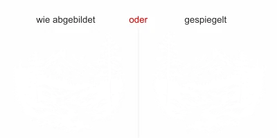 Motorhaubenaufkleber Gletscherbach in der Bergwelt - Ansicht Ausrichtung und Farbauswahl