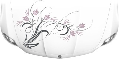 Bunter Motorhaubenaufkleber mit Ranke und Blumenornament