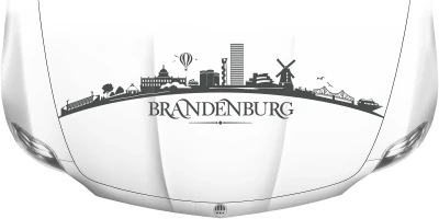 Motorhaubenaufkleber Skyline Brandenburg