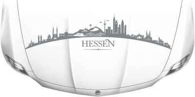 Motorhaubenaufkleber Skyline Hessen