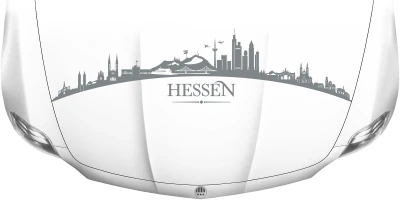 Motorhaubenaufkleber Skyline Hessen