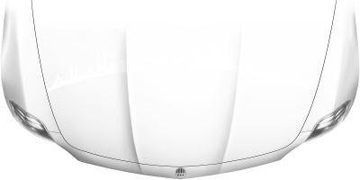 Motorhaubenaufkleber Skyline Hessen auf heller Motorhaube - Ansicht Farbauswahl