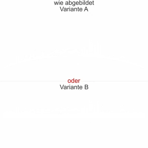 Motorhaubenaufkleber Skyline Hessen - wie abgebildet - Ansicht Farbauswahl - Varianten A und B
