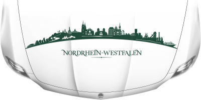 Motorhaubenaufkleber Skyline Nordrhein-Westfalen