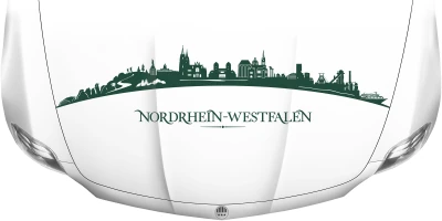 Motorhaubenaufkleber Skyline Nordrhein-Westfalen