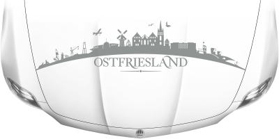 Motorhaubenaufkleber Skyline Ostfriesland